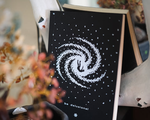 A5 notebook - handmade hemp paper
