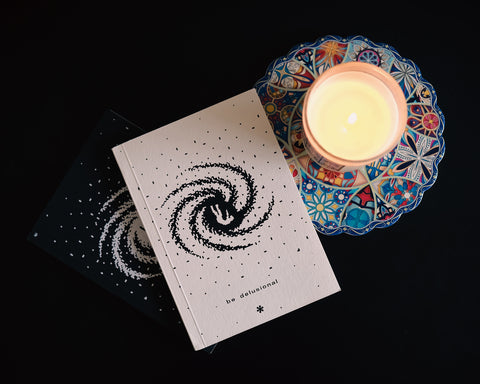 A5 notebook - handmade hemp paper