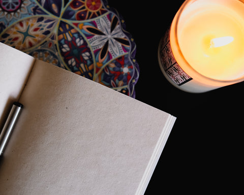 A5 notebook - handmade hemp paper